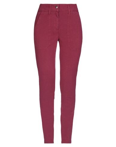 Manila Grace Casual Pants In Garnet