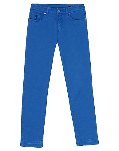 AVANTGAR DENIM by EUROPEAN CULTURE Casual pants Bright blue 93% Cotton, 5% Polyester, 2% Elastane