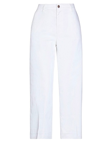 AVANTGAR DENIM by EUROPEAN CULTURE Casual trouser White 93% Cotton, 5% Polyester, 2% Elastane