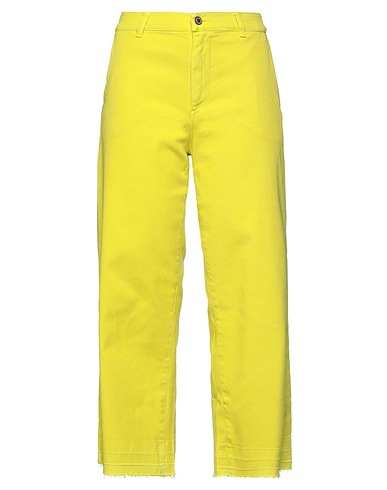 AVANTGAR DENIM by EUROPEAN CULTURE Casual pants Lime green 93% Cotton, 5% Polyester, 2% Elastane