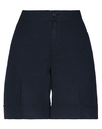 EUROPEAN CULTURE Shorts et Bermudas Bleu nuit 64% Coton, 35% Lin, 1% Élasthanne
