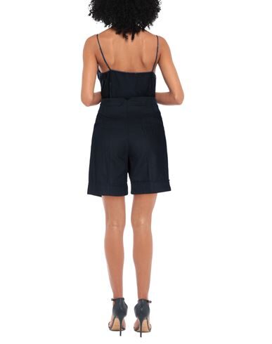 European Culture Woman Shorts & Bermuda Shorts Midnight Blue Size S Cotton, Linen, Elastane In Blue