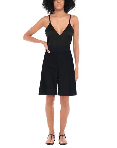 European Culture Woman Shorts & Bermuda Shorts Midnight Blue Size S Cotton, Elastane In Blue