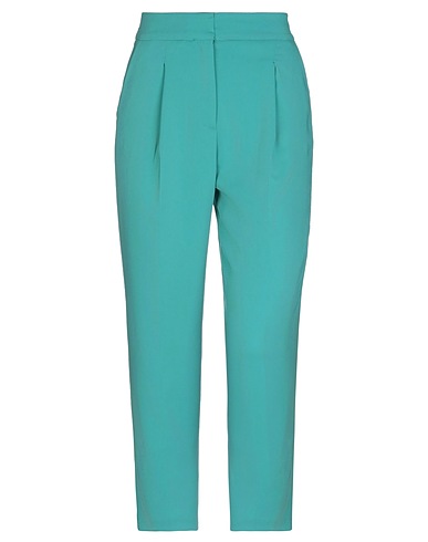 ANIYE BY Casual trouser Emerald green 98% Polyester, 2% Elastane