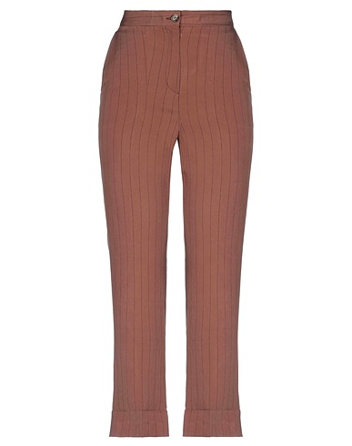 KONTATTO Casual trouser Brown 91% Viscose, 9% Polyester