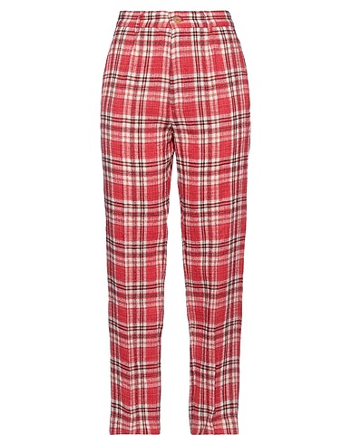 FORTE_FORTE Casual trouser Red 82% Linen, 12% Cotton, 6% Polyamide