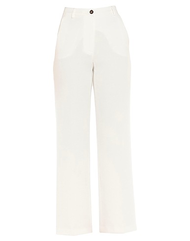 SEVENTY VENEZIA Casual trouser White 86% Viscose, 14% Polyamide