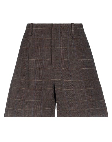 CHLOÉ Shorts & Bermuda Dark brown 96% Virgin Wool, 3% Elastane, 1% Polyamide