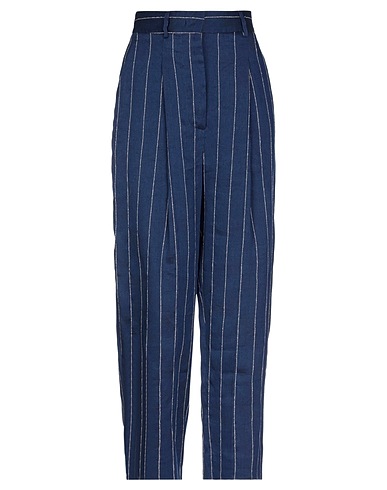 BRIAN DALES Casual trouser Midnight blue 67% Linen, 33% Viscose