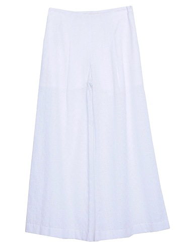 LIVIANA CONTI Casual trouser White 80% Cotton, 20% Polyester