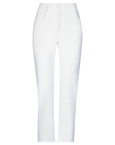 8PM Casual pants White 97% Cotton, 3% Elastane