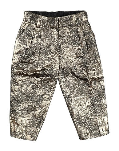 DOLCE&GABBANA Casual trouser Gold 49% Cotton, 41% Polyester, 10% Metallic Polyester