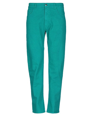 LIFE SUX Casual trouser Green 98% Cotton, 2% Elastane