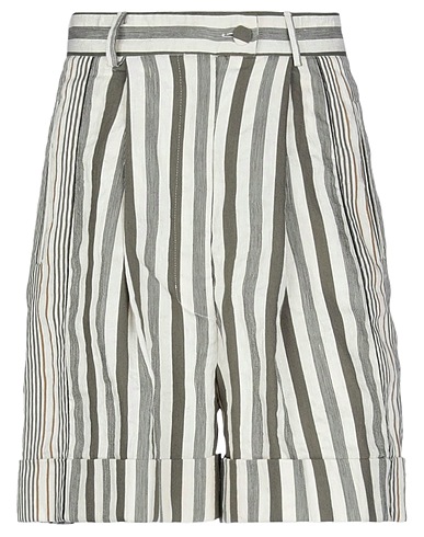 SUOLI Shorts & Bermuda Military green 62% Cotton, 19% Linen, 10% Polyamide, 9% Polyester