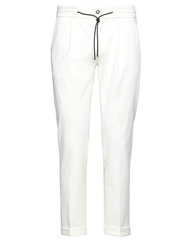 MICHAEL COAL Casual trouser White 65% Cotton, 30% Polyamide, 5% Elastane
