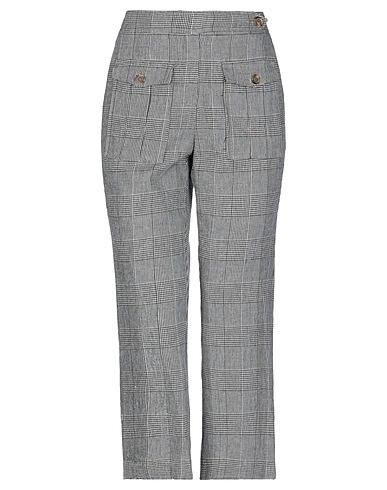 MANILA GRACE Casual trouser Black 70% Cotton, 30% Linen