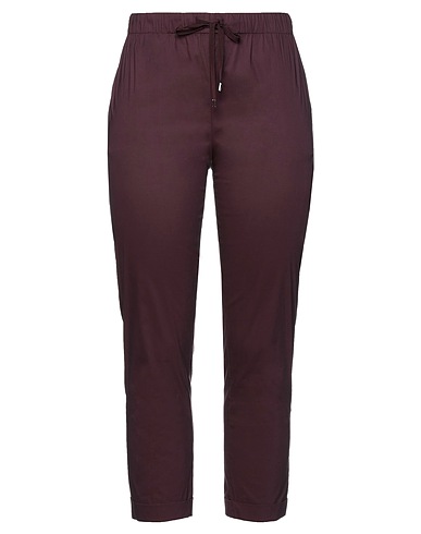 LIVIANA CONTI Casual trouser Burgundy 68% Cotton, 28% Polyamide, 4% Elastane