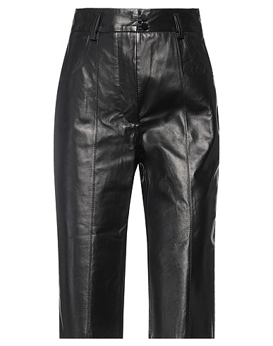 PETAR PETROV Pantalone pelle Nero 100% Pelle di agnello