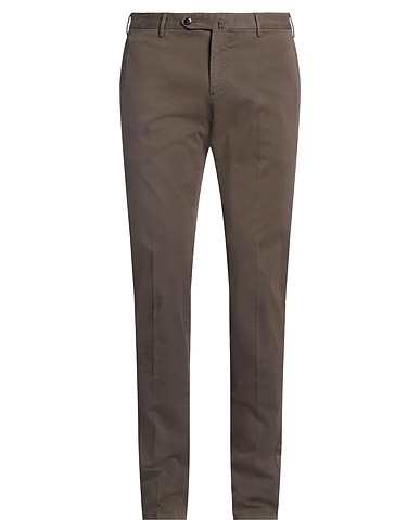 PT Torino Casual trouser Dark brown 96% Cotton, 4% Elastane