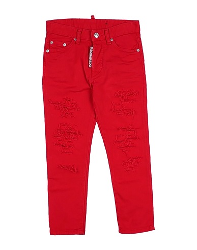 DSQUARED2 Denim trousers Red 98% Cotton, 2% Elastane