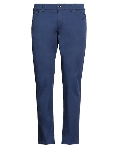 DOLCE&GABBANA Pantalone Blu navy 97% Cotone, 3% Elastan, Pelle di bovino