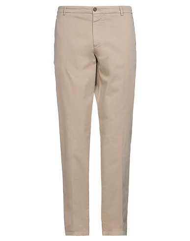 40WEFT Casual trouser Beige 98% Cotton, 2% Elastane