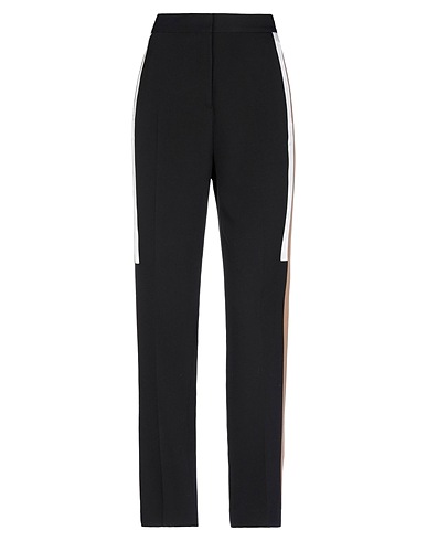 BURBERRY Pantalon Noir 100% Laine vierge, Soie