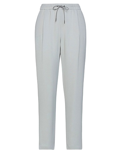 FABIANA FILIPPI Casual trouser Light grey 57% Acetate, 43% Silk, Ecobrass