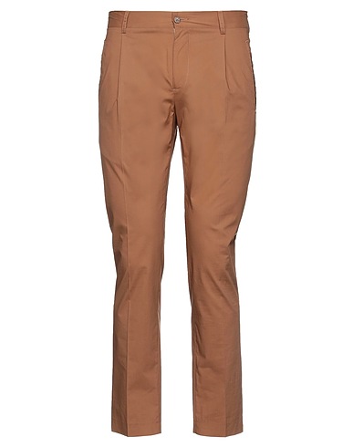 GREY DANIELE ALESSANDRINI Casual trouser Brown 100% Cotton