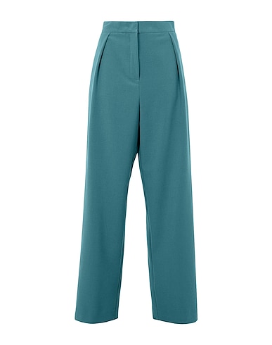 8 by YOOX パンツ HIGH WAIST STRAIGHT-LEG TROUSERS
 グリーン ポリエステル 62% / レーヨン 32% / ポリウレタン 6%