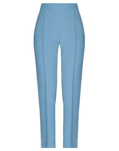 HEBE STUDIO Casual pants Pastel blue 100% Polyester