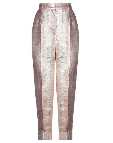 DOLCE&GABBANA Casual trouser Apricot 81% Polyester, 19% Silk
