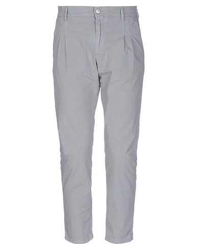 GREY DANIELE ALESSANDRINI Casual trouser Lead 98% Cotton, 2% Elastane