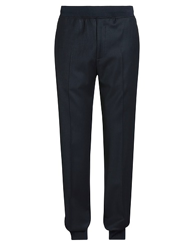 LANVIN Casual trouser Navy blue 90% Virgin Wool, 10% Cashmere