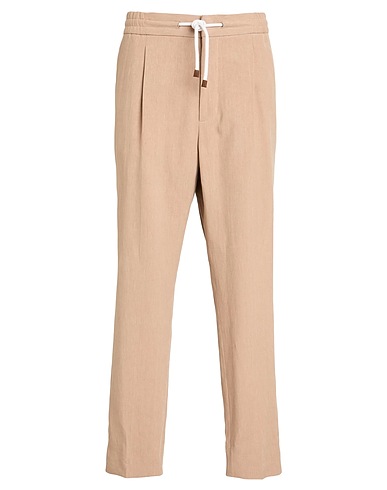 BRUNELLO CUCINELLI Casual trouser Beige 100% Linen