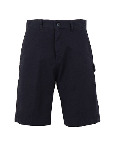 8 by YOOX Shorts & Bermuda ORGANIC COTTON LOOSE-FIT BERMUDA
 Midnight blue 97% Cotton, 3% Elastane