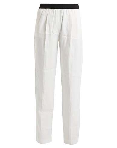 LOULOU STUDIO Casual pants White 85% Viscose, 15% Linen