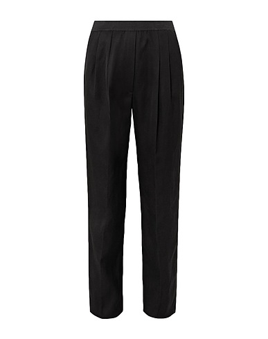 LOULOU STUDIO Casual trouser Black 85% Viscose, 15% Linen