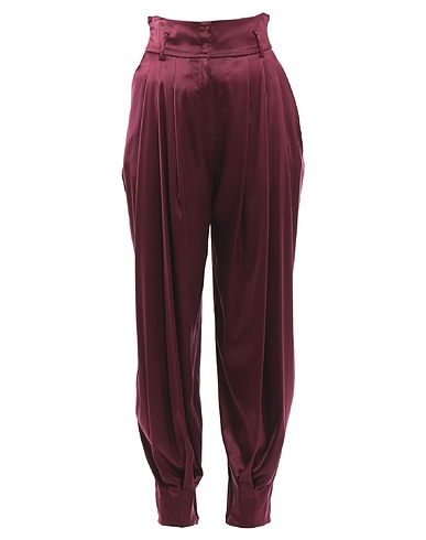 DOLCE&GABBANA Casual trouser Plum 93% Silk, 7% Elastane