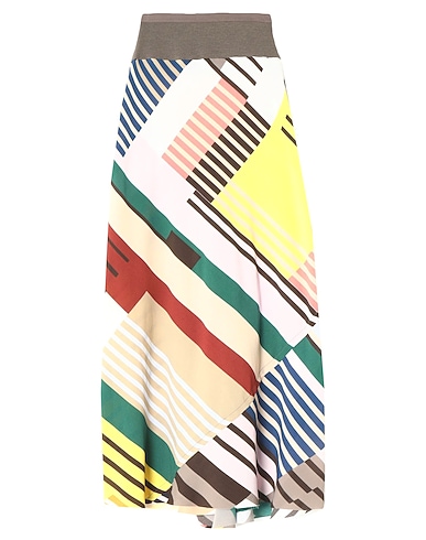 RICK OWENS Maxi Skirts Yellow 100% Viscose, Cotton, Polyamide