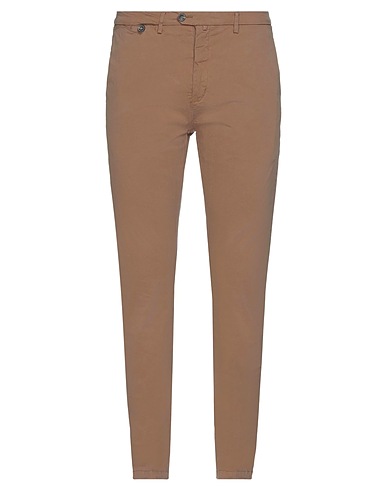 DAVID OWEN Casual pants Khaki 98% Cotton, 2% Elastane
