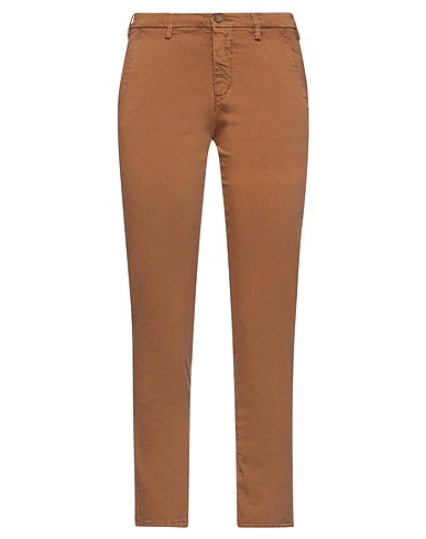 40WEFT Casual trouser Brown 98% Cotton, 2% Elastane