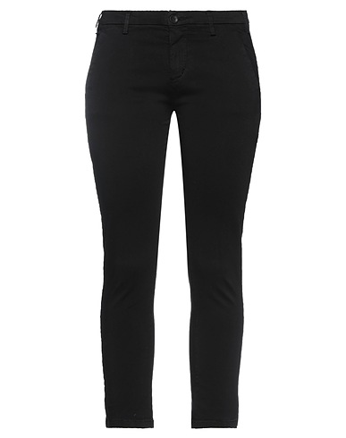40WEFT Casual trouser Black 98% Cotton, 2% Elastane