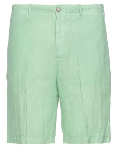 Fedeli Man Shorts & Bermuda Shorts Light Green Size 40 Linen