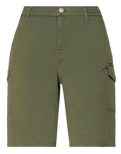 JACOB COHЁN Shorts & Bermuda Military green 98% Cotton, 2% Elastane