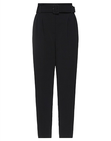 EMPORIO ARMANI Casual trouser Black 50% Viscose, 47% Acetate, 3% Elastane
