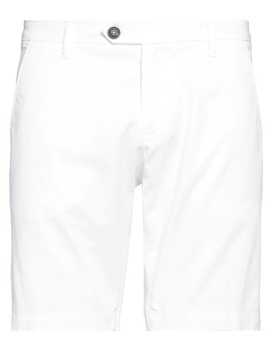 ROŸ ROGER'S Shorts & Bermuda White 97% Cotton, 3% Elastane