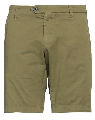 ROŸ ROGER'S Shorts & Bermuda Military green 97% Cotton, 3% Elastane