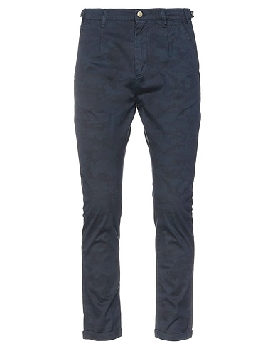 GREY DANIELE ALESSANDRINI Casual trouser Midnight blue 98% Cotton, 2% Elastane