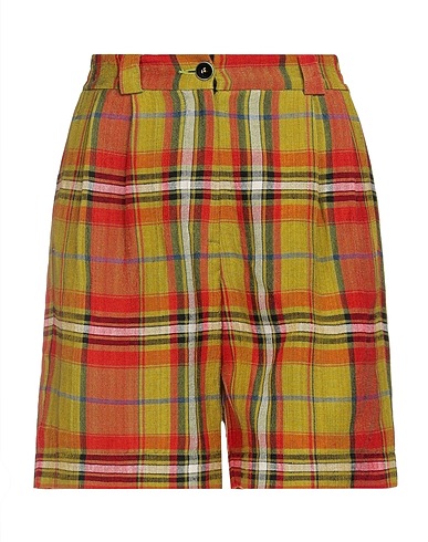 MOMONÍ Shorts & Bermuda Light green 52% Linen, 48% Viscose